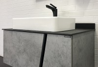 Тумба с раковиной Comforty Эдинбург 90 00004149881 подвесная Бетон светлый МДФ / ЛДСП