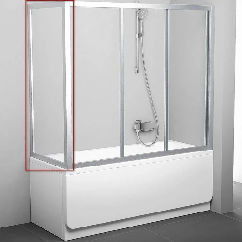 Боковая стенка для шторки на ванну Ravak Supernova APSV-75 95030U02Z1 профиль Сатин стекло Transparent