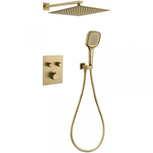 Душевая система Grocenberg GB5040MG с термостатом Золото матовое