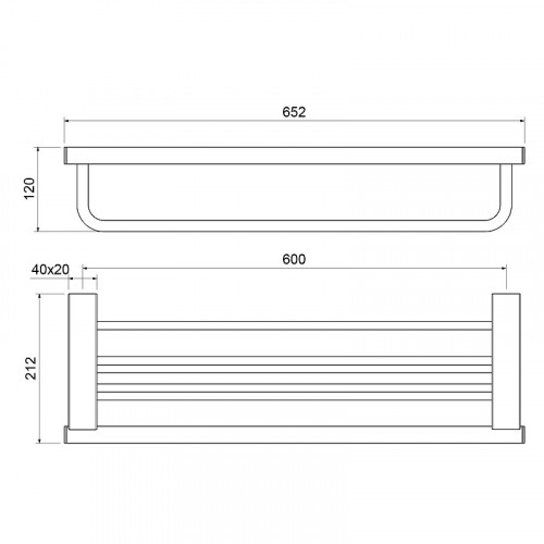 Полка для полотенец Timo Luiro 18558/00 цвет Хром