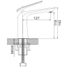 Смеситель для раковины Rose R13F R1301F Белый Хром