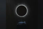 Зеркало Art&Max Asti 80 AM-Ast-800-DS-FNC-Nero с подсветкой цвет Черный с бесконтактным выключателем