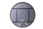 Зеркало Art&Max Asti 80 AM-Ast-800-DS-FNC-Nero с подсветкой цвет Черный с бесконтактным выключателем