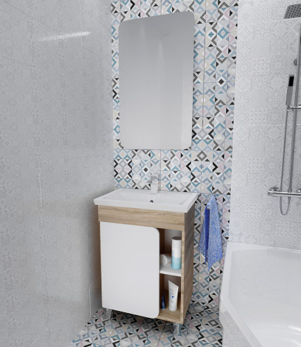 Тумба под раковину 1MarKa Nuvo 70 У76063 Дуб сонома МДФ / ЛДСП