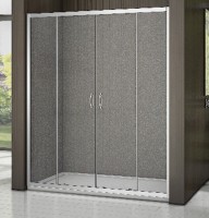 Душевая дверь в нишу Good Door Latte WTW-TD-160-G-WE 160 профиль Белый стекло матовое