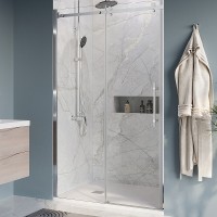 Душевая дверь BelBagno Marino 110 MARINO-BF-1-110-C-Cr профиль Хром стекло прозрачное