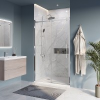 Душевая дверь BelBagno Marino 110 MARINO-BF-1-110-C-Cr профиль Хром стекло прозрачное