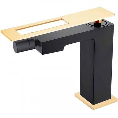 Смеситель для биде Boheme Q 146-BG Черный Золото латунь