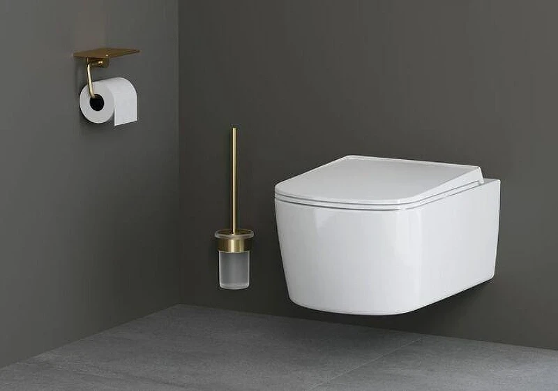 Ершик для унитаза Kludi Vela R 58974N0 Золото брашированное