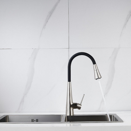 Смеситель для кухни Rose R213L цвет Сатин Черный