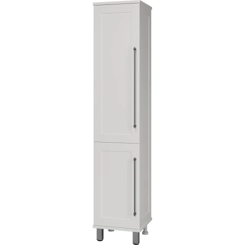 Шкаф пенал Misty Марта 35 L П-Мрт05035-011Л с бельевой корзиной Белый