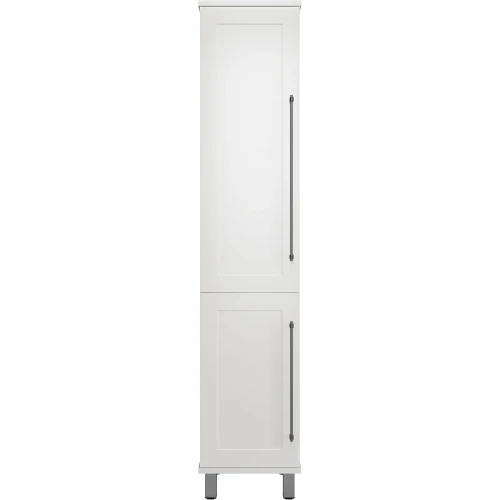 Шкаф пенал Misty Марта 35 L П-Мрт05035-011Л с бельевой корзиной Белый