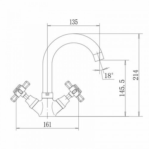 Смеситель для раковины Fashun A1324 цвет Хром