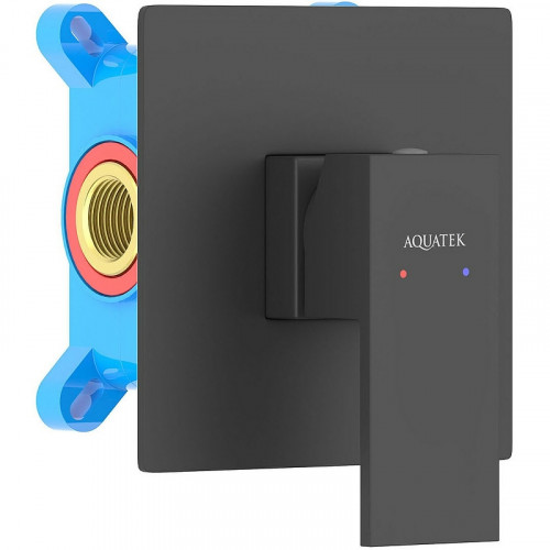 Смеситель для душа Aquatek Либра AQ1666MB Черный матовый латунь встраиваемый