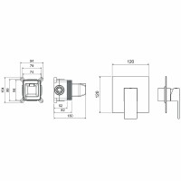 Смеситель для душа Aquatek Либра AQ1666MB Черный матовый латунь встраиваемый