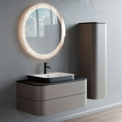 Шкаф пенал Duravit Happy D 2 Plus 40 R HP1261R9292 подвесной Stone Grey Satin Matt