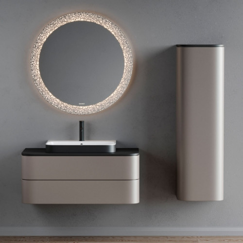 Шкаф пенал Duravit Happy D 2 Plus 40 R HP1261R9292 подвесной Stone Grey Satin Matt