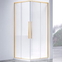 Душевой уголок Vincea Slim-N 90x90 VSS-4SN900CLG профиль Брашированное золото стекло прозрачное