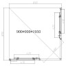 Душевой уголок Vincea Slim-N 90x90 VSS-4SN900CLG профиль Брашированное золото стекло прозрачное