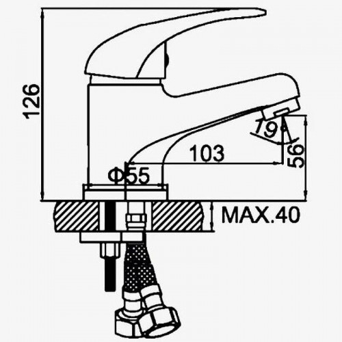 Смеситель для раковины D-Lin D110409 цвет  Хром