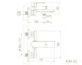 Смеситель для ванны Knotlor Ergofit KN-32 цвет Хром