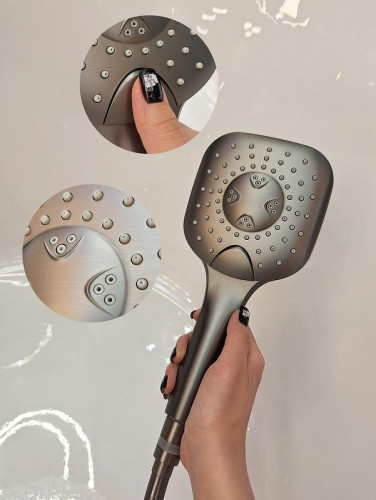 Смеситель для ванны AltroBagno Lamberto 0224 GM с термостатом цвет Оружейная сталь