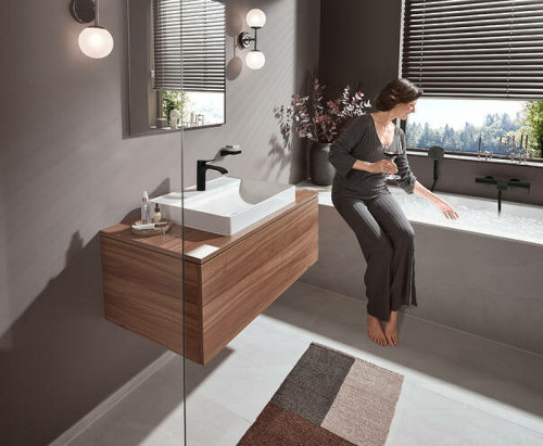 Смеситель для раковины Hansgrohe Vivenis 75020670 Черный матовый латунь