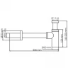 Сифон для раковины WasserKRAFT Glan A171 Черный глянец