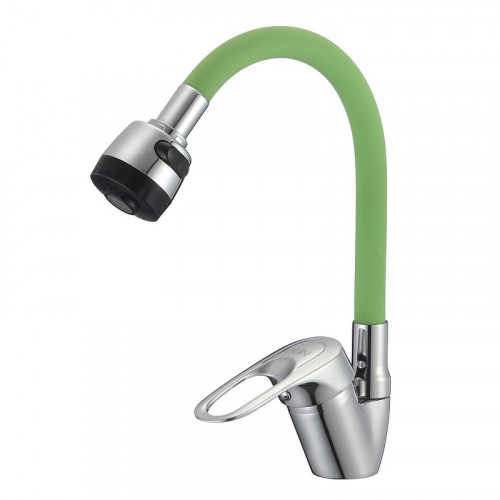Смеситель для кухни D-Lin D150628-5T цвет  Хром  Зеленый