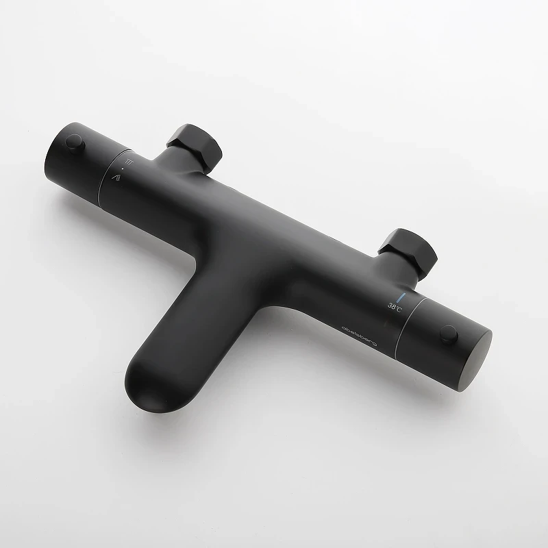 Смеситель для ванны Abelsberg Perfecta INF61101MB с термостатом цвет Вулканический черный