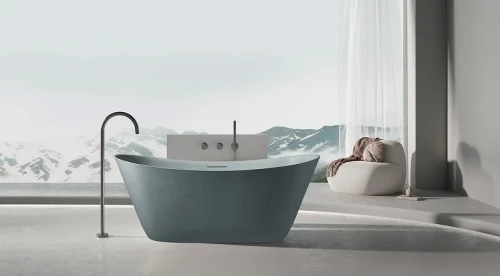Ванна из искусственного камня AltroBagno Fiorina 170x75 090217 цвет Серый гранит