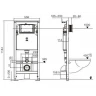 Комплект унитаза с инсталляцией WeltWasser AMBERG 506 + BAARBACH 004 GL-WT + AMBERG RD-CR 10000006768 цвет Белый глянцевый с сиденьем Микролифт и клавишей смыва цвет Хром