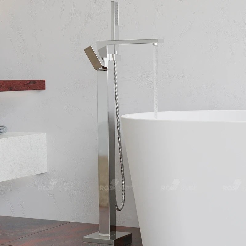 Смеситель для ванны RGW Shower Panels SP-350 511405350-01 Хром латунь на пол