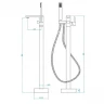 Смеситель для ванны RGW Shower Panels SP-350 511405350-01 Хром латунь на пол