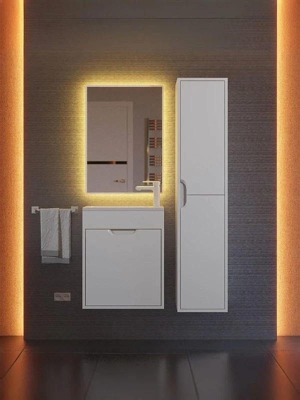 Тумба под раковину Uperwood Modul 50 2930205358 подвесная цвет Белый матовый