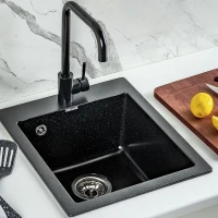 Кухонная мойка Gerhans 41 A10-25/311-11-24/W4998-4-25 со смесителем цвет Оникс
