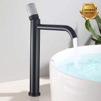 Смеситель для раковины Boch Mann Stella Stone B XL BM9971 Черный матовый латунь