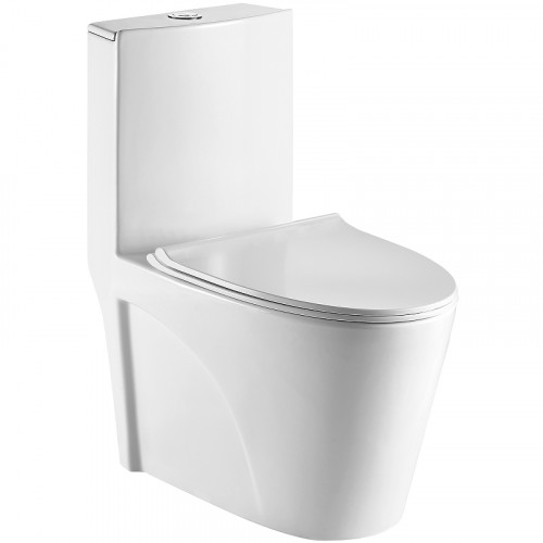 Унитаз компакт WeltWasser Welzbach 001 GL-WT 10000003805 Белый глянец с бачком и сиденьем Микролифт фаянс напольный