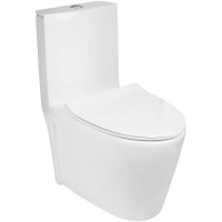Унитаз компакт WeltWasser Welzbach 001 GL-WT 10000003805 Белый глянец с бачком и сиденьем Микролифт фаянс напольный