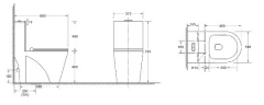 Унитаз компакт WeltWasser Welzbach 001 GL-WT 10000003805 Белый глянец с бачком и сиденьем Микролифт фаянс напольный