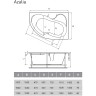 Акриловая ванна Vayer Azalia 150x105 R Гл000006725 без гидромассажа