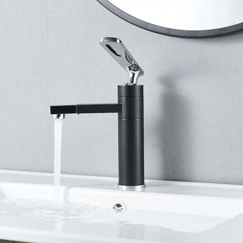 Смеситель для раковины Shevanik S6601H цвет Черный Хром