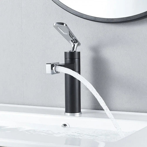 Смеситель для раковины Shevanik S6601H цвет Черный Хром