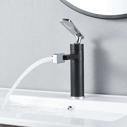 Смеситель для раковины Shevanik S6601H цвет Черный Хром