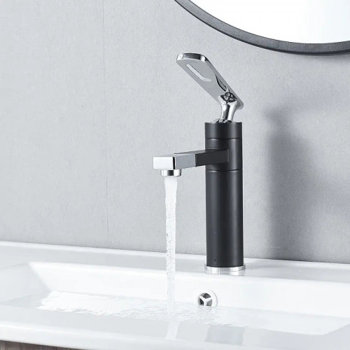 Смеситель для раковины Shevanik S6601H цвет Черный Хром