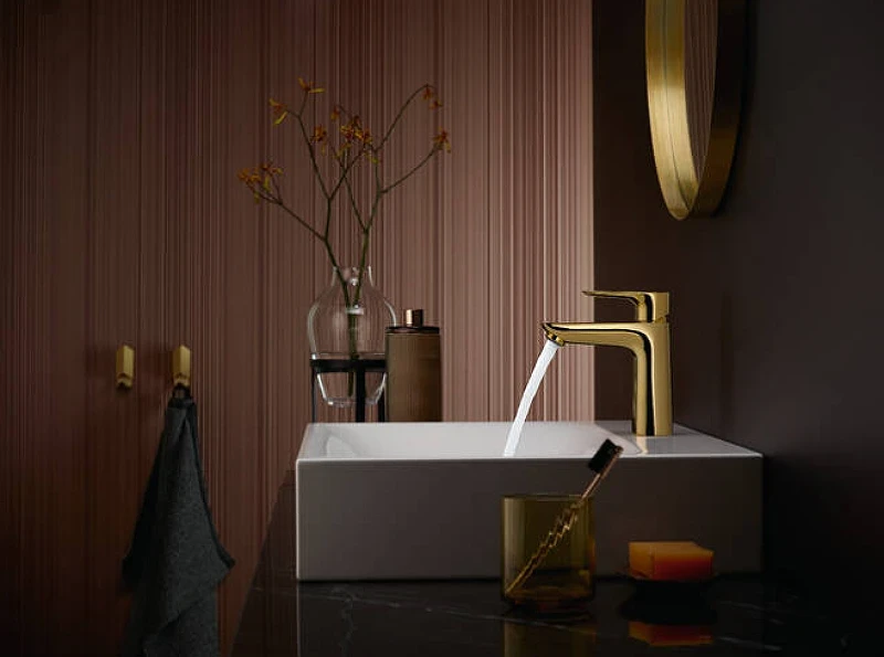 Смеситель для раковины Hansgrohe Talis E 71710990 Полированное золото латунь
