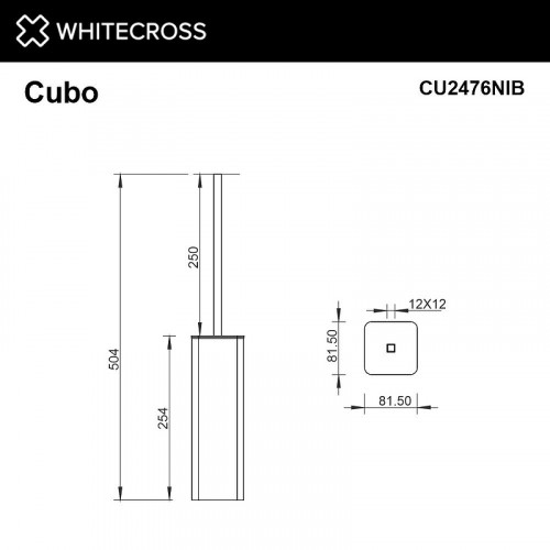 Ершик для унитаза Whitecross Cubo nickel brushed CU2476NIB цвет Никель брашированный