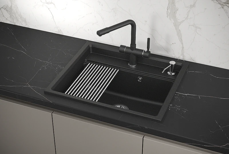 Кухонная мойка Granula Kitchen Space 60 6003 цвет Черный