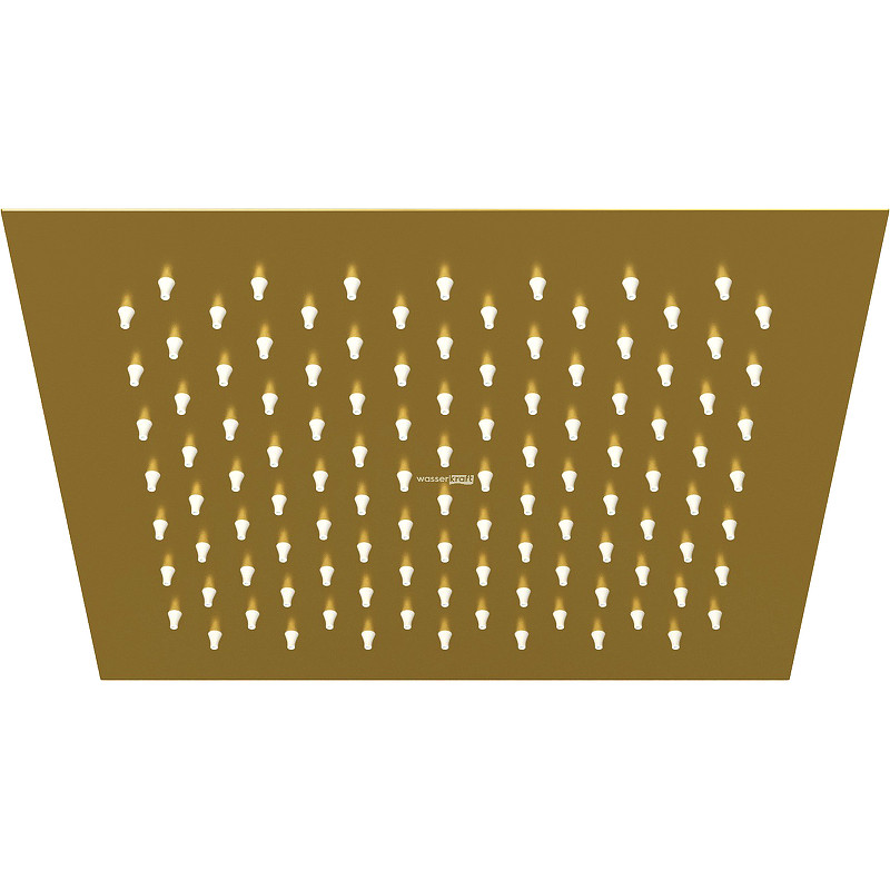 Верхний душ WasserKRAFT Aisch A198 Золото матовое нержавеющая сталь на потолок