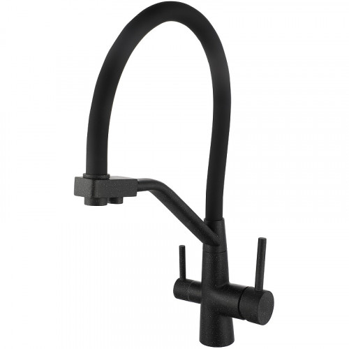 Смеситель для кухни Viko V-5872 Черный мрамор латунь